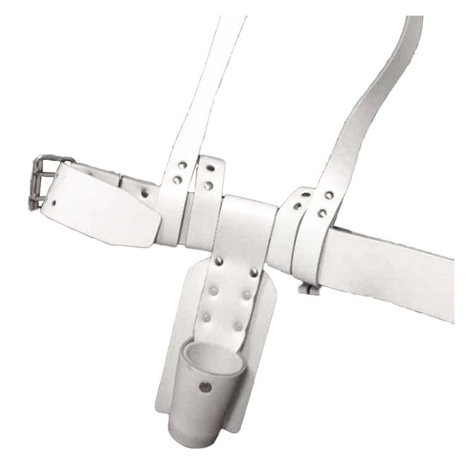 Hovedbilde Unica Fanebandolær, Front med Belte og Kryss, Hvit