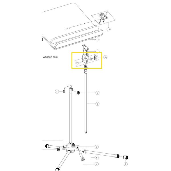 K&M 3-00-000-065 Skrue for 10068 notestativ