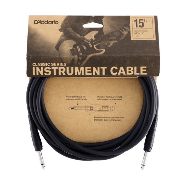 D'Addario PW-CGT-15 Classic Instrumentkabel 4,5m