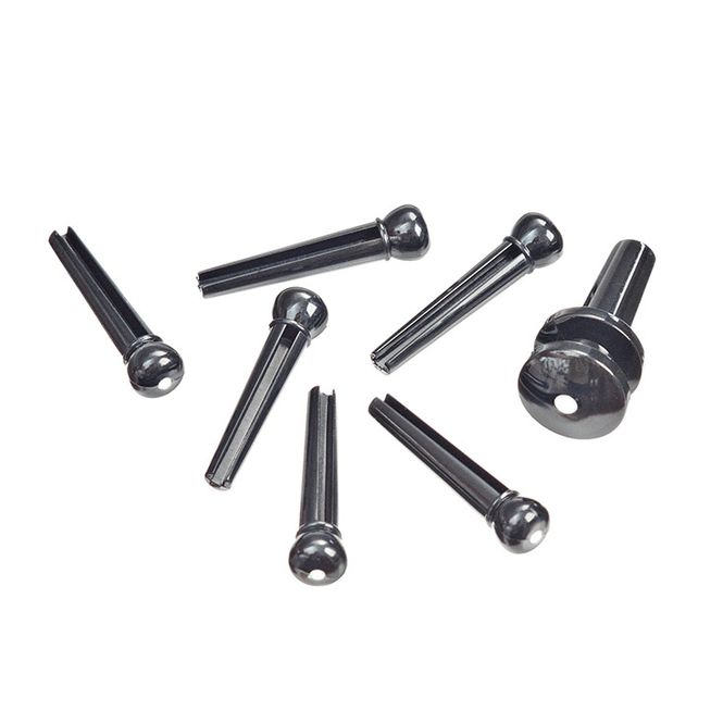 Hovedbilde D'Addario PWPS10 End/Bridge-pins (1+7) ABS Black