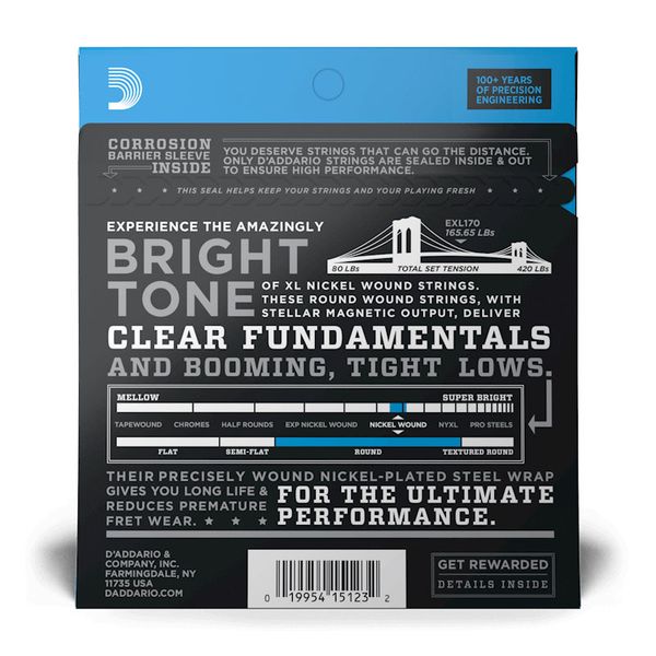 D'Addario EXL170 Light Long Scale Bass (045-100)