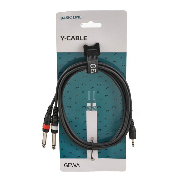 GEWA Y-Kabel Stereo AUX - 2x mono jack plug 1,5m